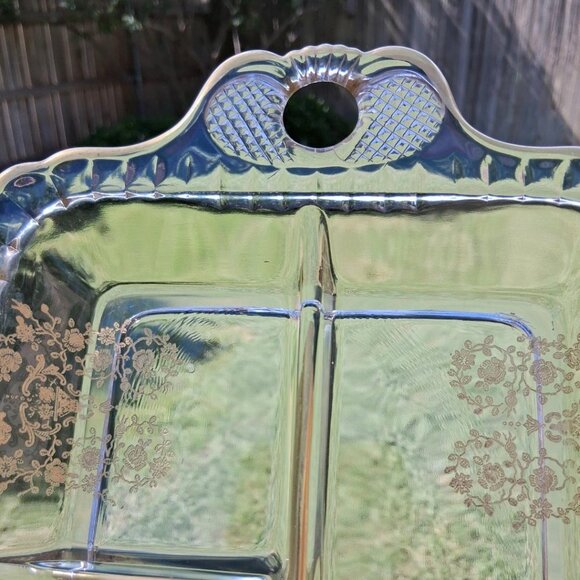 RARE Vintage 1920s French St. Louis Crystal Relish Dish/Micado Pattern - Picture 7 of 8